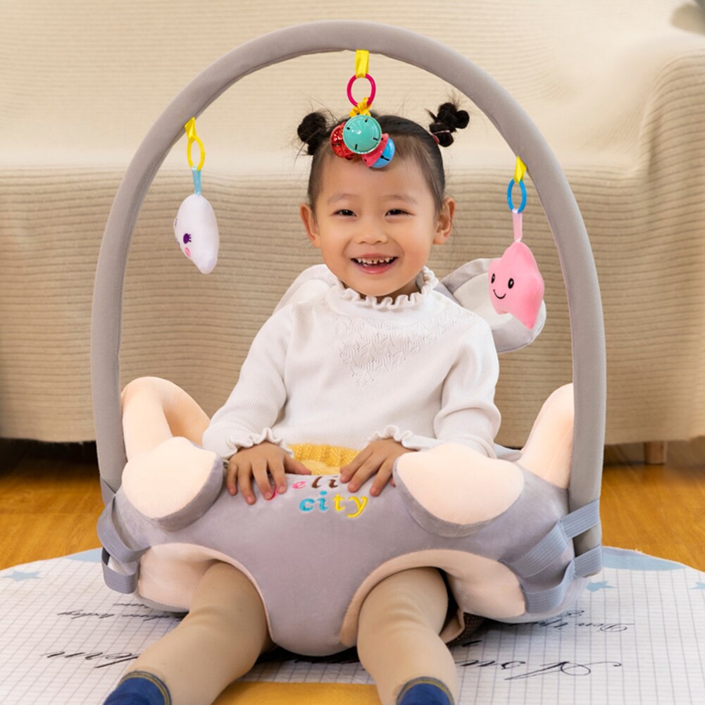 Cute Baby Plush Chair Sofa Practical Cartoon Animal Infant Baby Support Seat Chair Plush Toy for Learning Sit 45X48cm#37