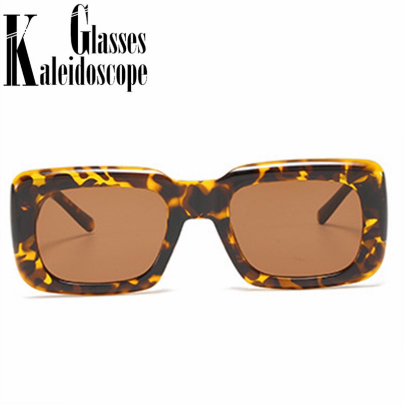 Vintage vierkante zonnebril dames heren brede poten blauwe gele zonnebril dames retro zwarte tinten spiegel  uv400 brillen