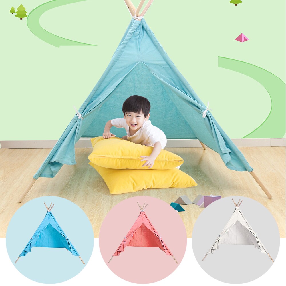 Kinderen Spelen Huis Canvas Teepee Indian Speelgoed Tent Kinderen Wigwam Indoor Outdoor Huishoudelijke Home Decor