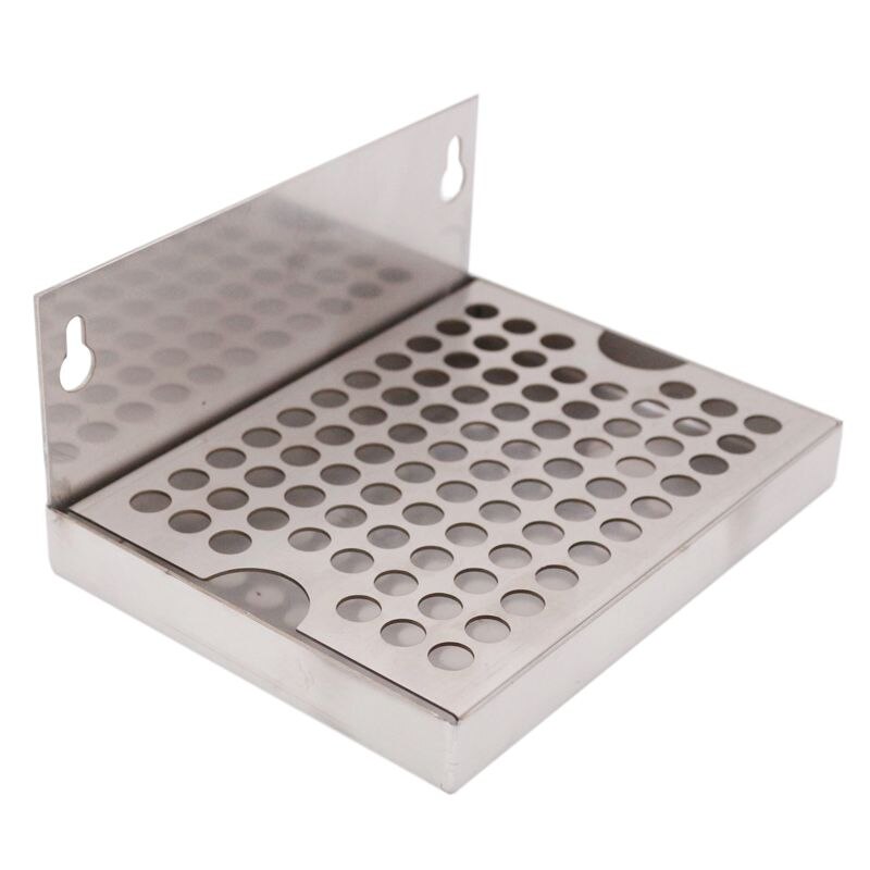 6" Wall Mout Beer Drip Tray No Drain 304 Stainless Steel 6"L x 4.5"W Homebrew Kegging Draft Beer