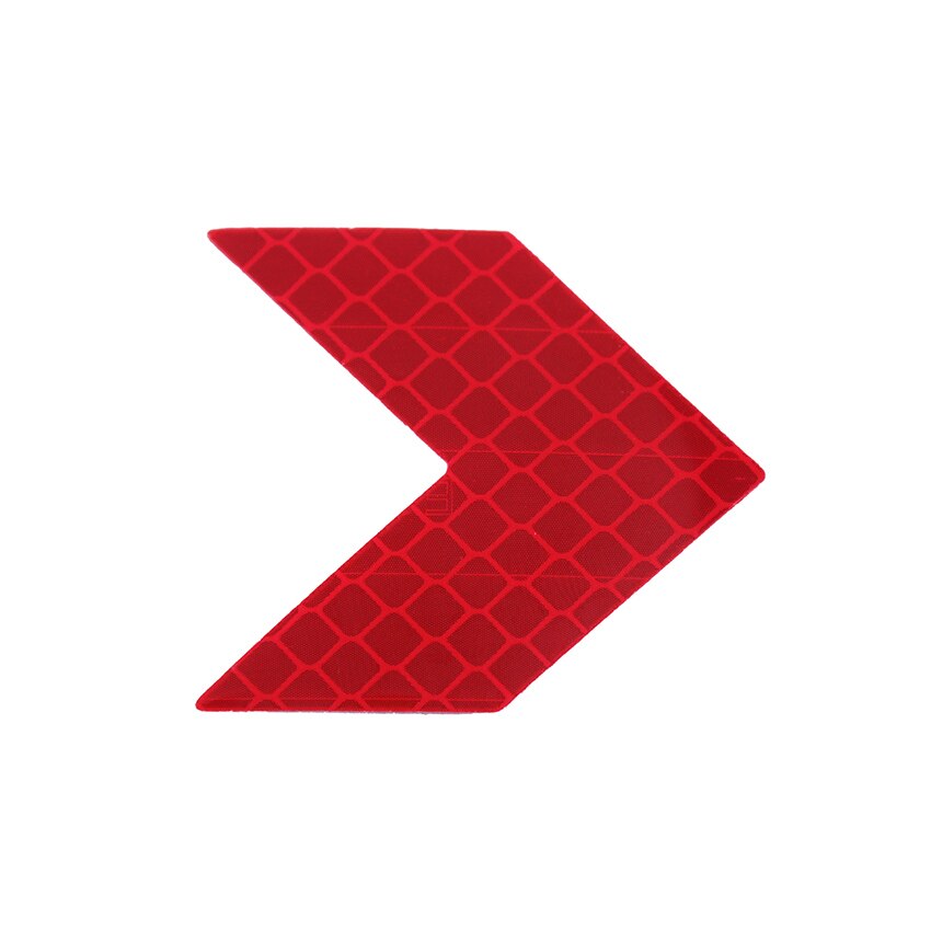 10PCS/Set Car Reflective Arrow Sign Tape Warning Safety Sticker For Car Bumper Trunk Reflector Hazard Tape Car Styling Sticker: Red