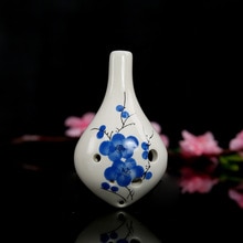 alt c vinflaske 6 skrog keramisk ocarina håndmalt musikkinstrument med snor-musikkpartitur til musikkelskere og lærende