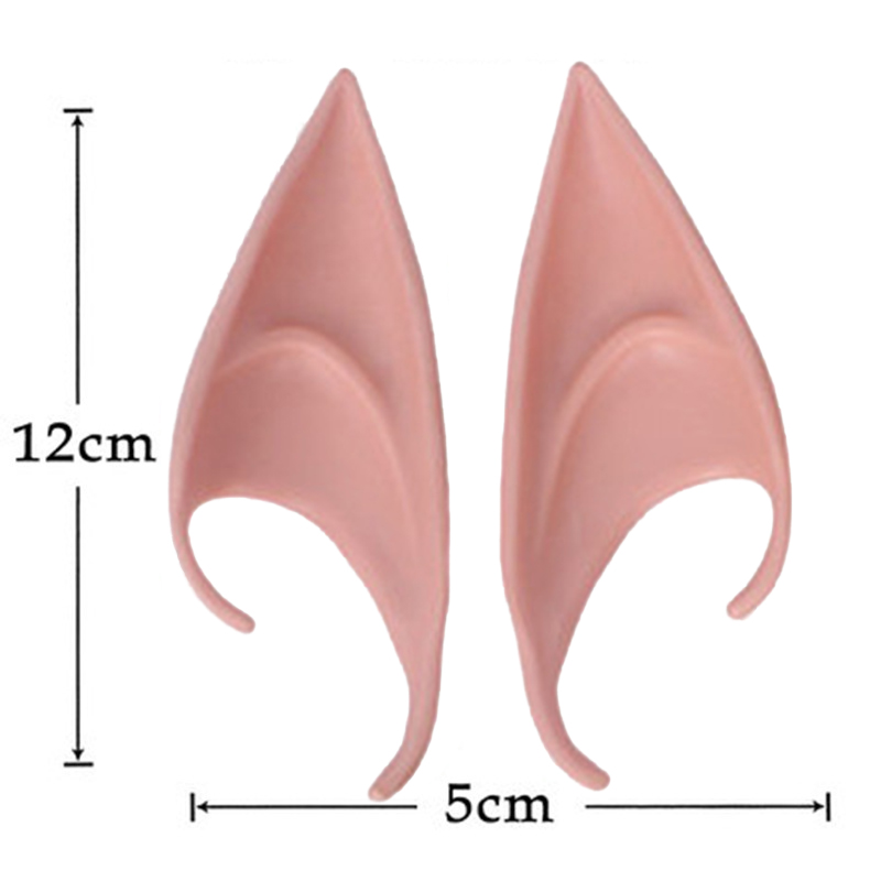 1 Pair Latex Elf Ears Pointed Cosplay Mask For Halloween Masquerade Party Costumes Festival Party Supplies