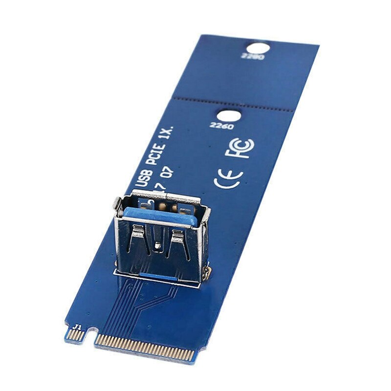 M .2 to usb 3.0 pci -e 16x spor riser card vga utvidelseskabel linje blå