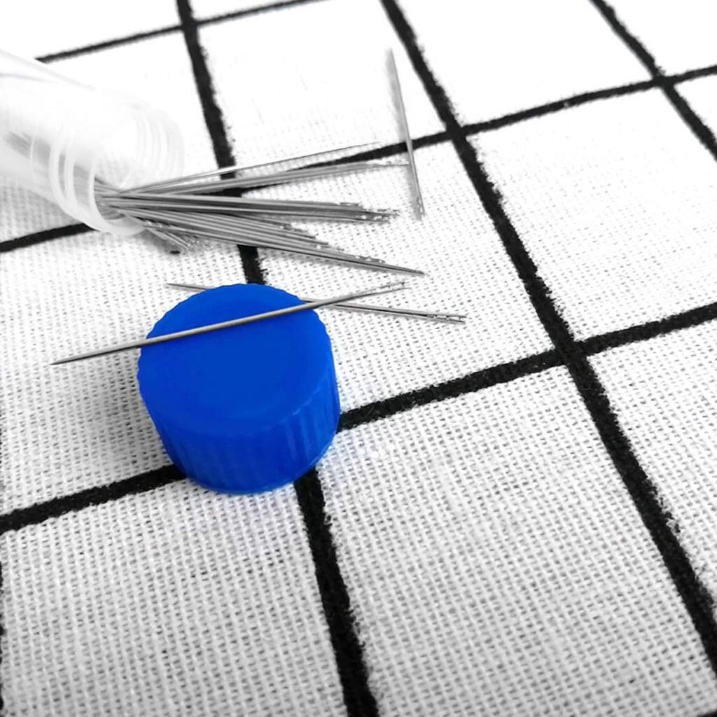 12pcs Thick Large Hand Sewing Needles Multi-size Side Stainless Long Diy Self Threading Big Eye Needle Embroidery Tool #W3