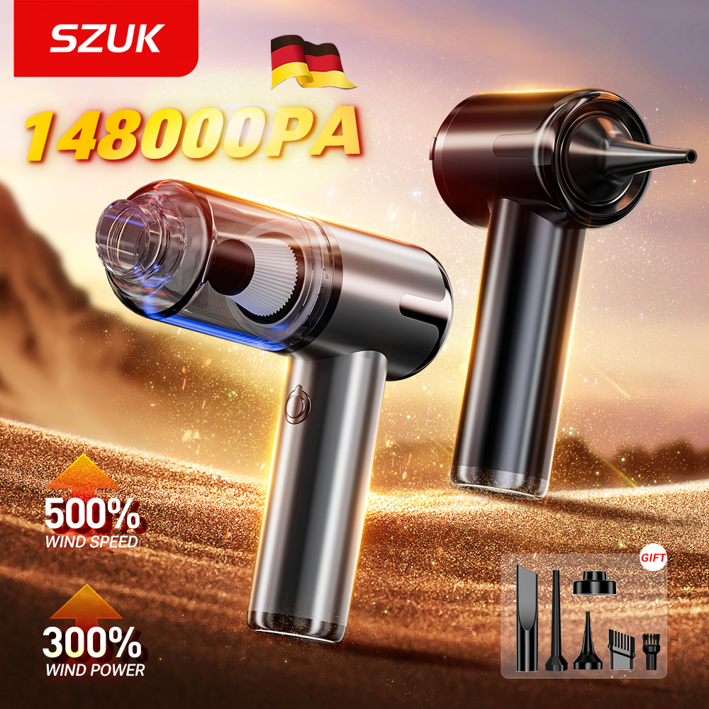 SZUK 148000PA aspiradora de mano Mini aspiradora de coche portátil inalámbrica para electrodomésticos potente soplador de aire