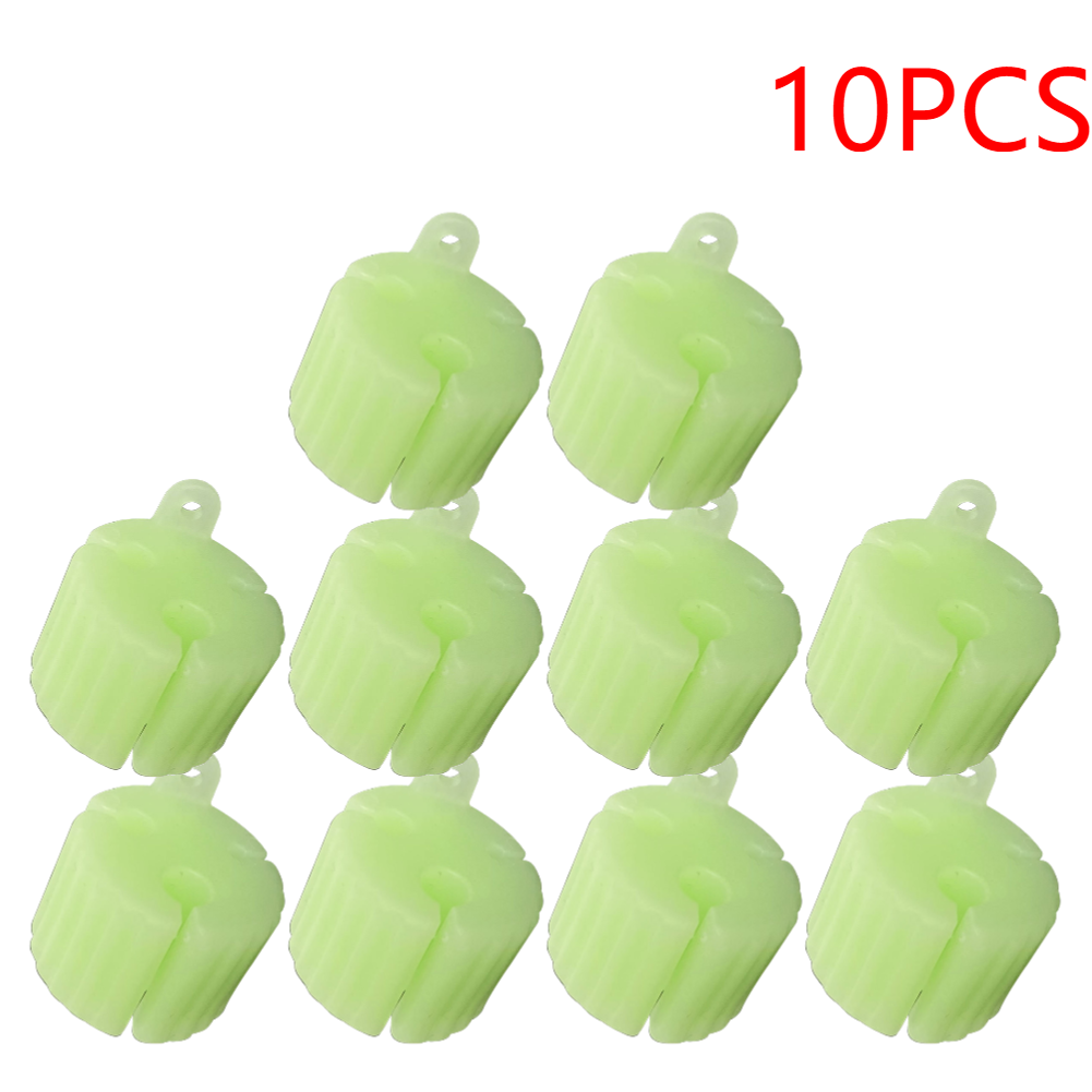 5-10 Stück Silikon Angelrute halter Gurte tragbare Angelrute Stopper feste Kugel 3 Loch Angel gerät Krawatten Angel zubehör: Black