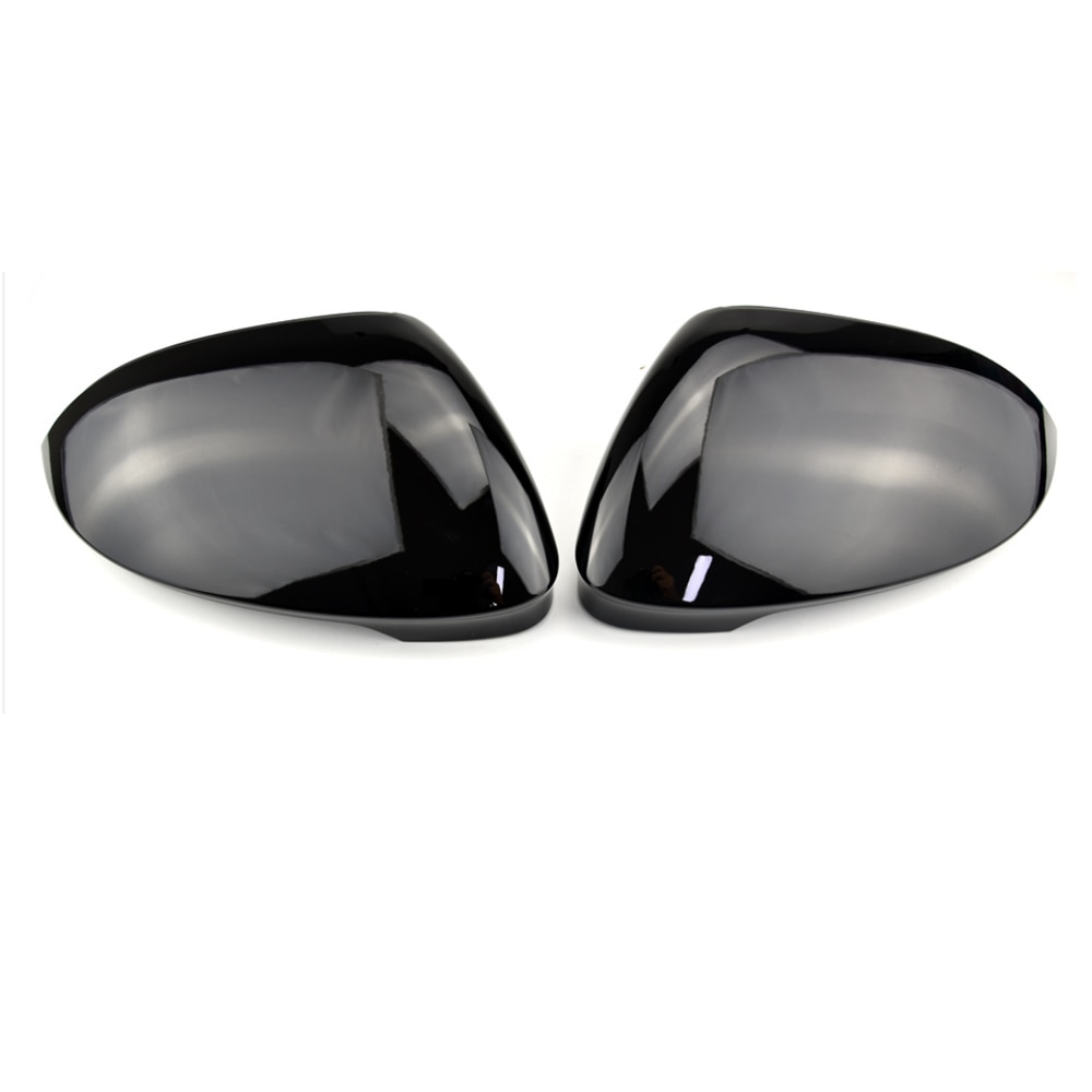 Voor Vw Golf 8 MK8 Spiegel Covers Caps Achteruitkijkspiegel Case Cover Carbon Look Heldere Zwarte Covers: black