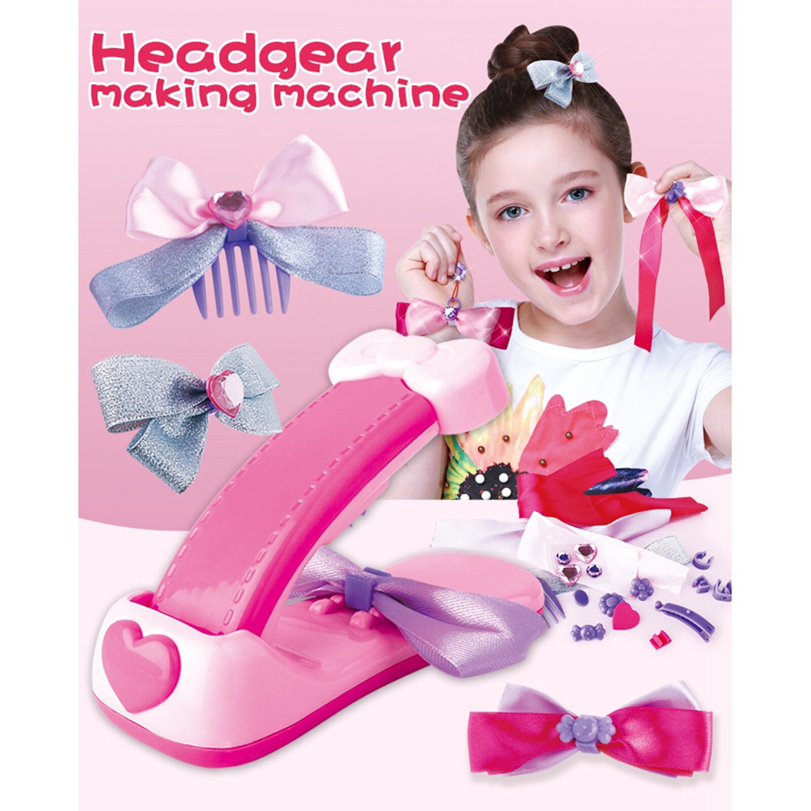 Haar Boog Maken Kit Voor Kinderen Om Strik Game, Diy Maken Kit Bows Maker Kit Speelgoed, plastic Speelgoed Voor Meisjes