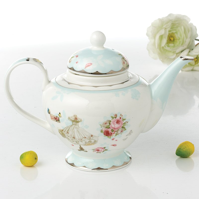 English Coffee Set Bone China Coffee Cup High Color Value European Afternoon Tea Set Light Luxury Ceramic Scented Tea Cup: Light Grey