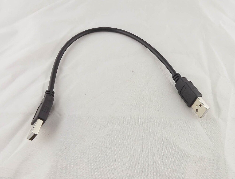 1pcs High Speed USB 2.0 Type A Male To USB 2.0 Male Data Extension Adapter Cable 30cm Black