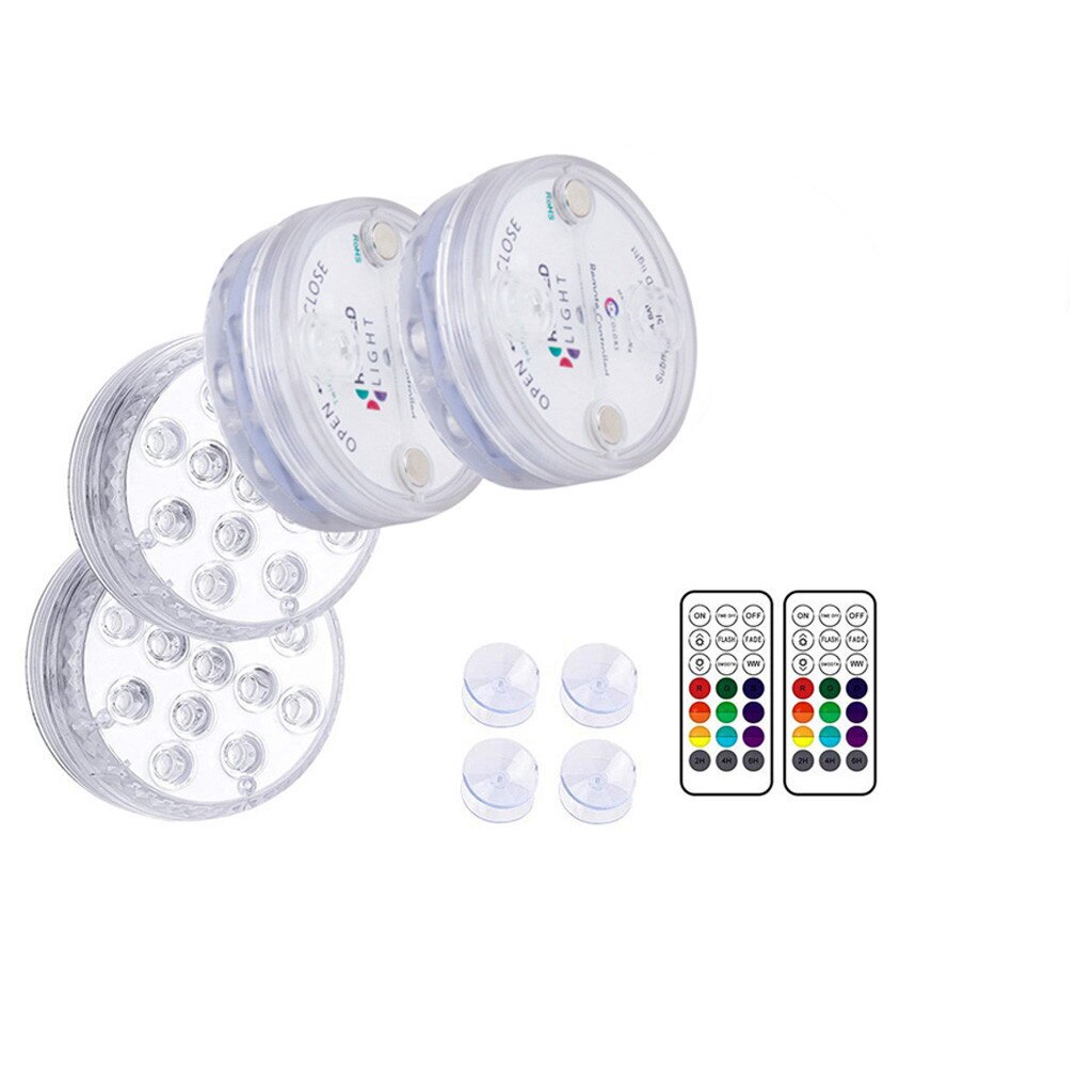 13 LED Lights Waterproof Remote Decoration Pool Pond Centerpieces Foundation: F