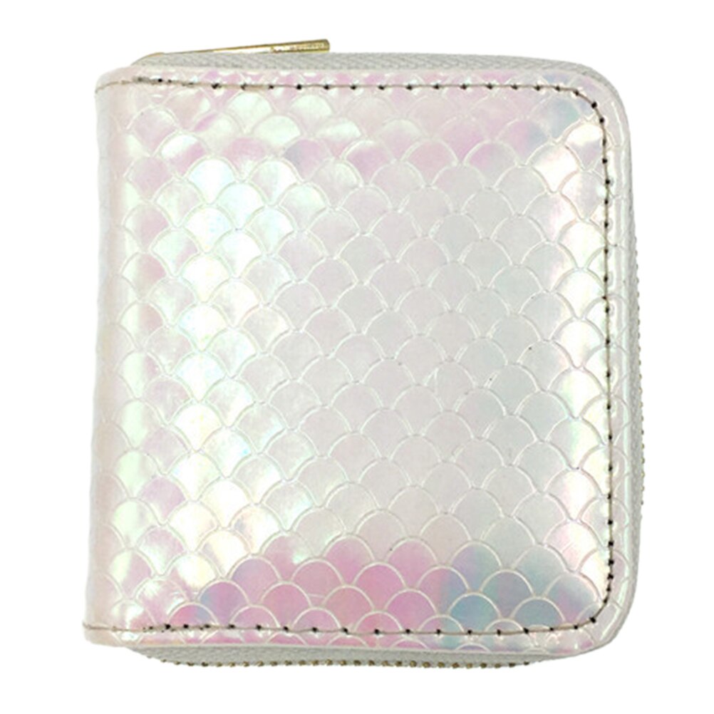 Women Mermaid Pattern Short Wallet Coin Purse PU Leather Purse Zipper Card Clutch Holder Female Small Bag and purse