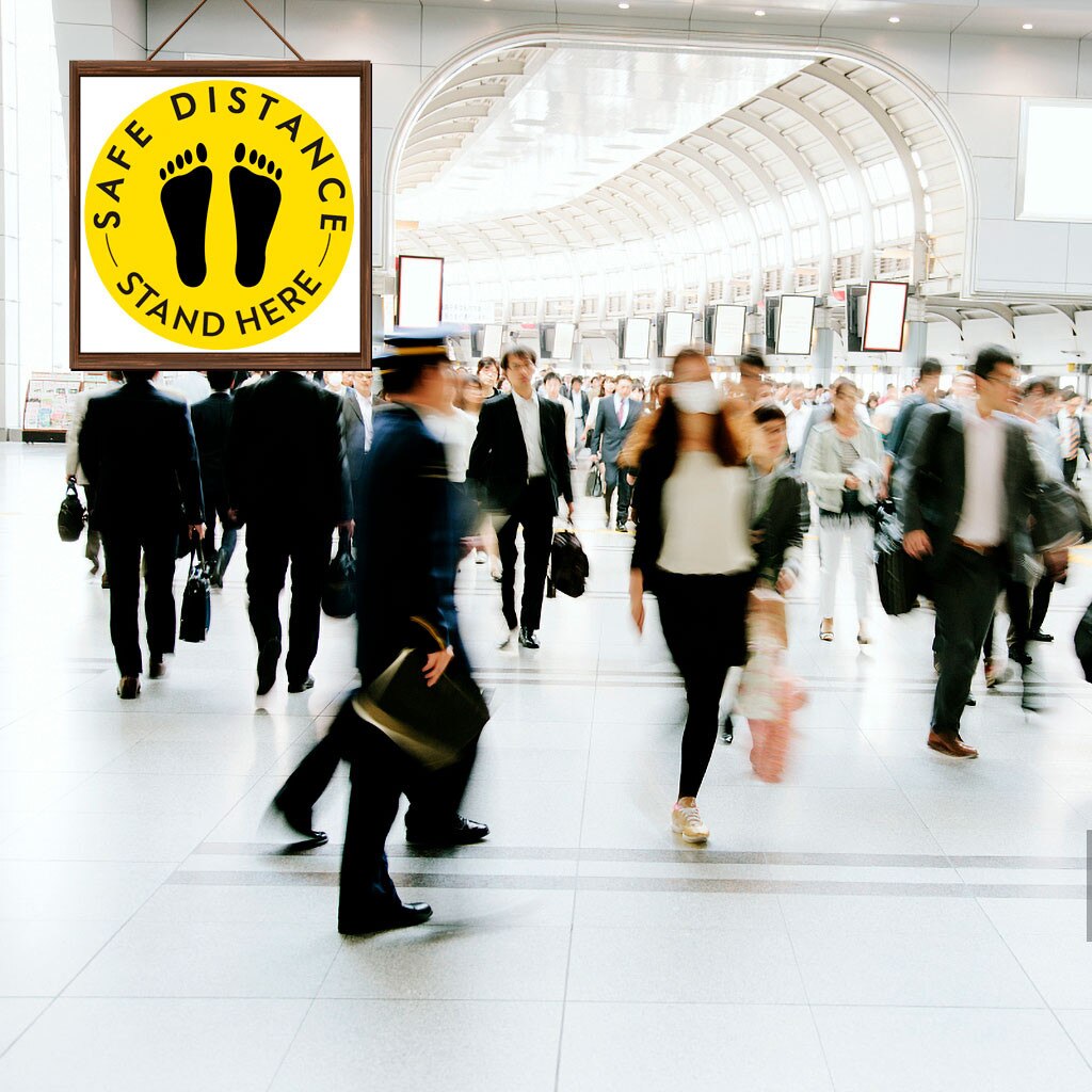 Ground Sign Tile Stickers Safe Distance Keep 6ft In Between Distance Marker Floor Sticker Distance Marker Tegel Stickers