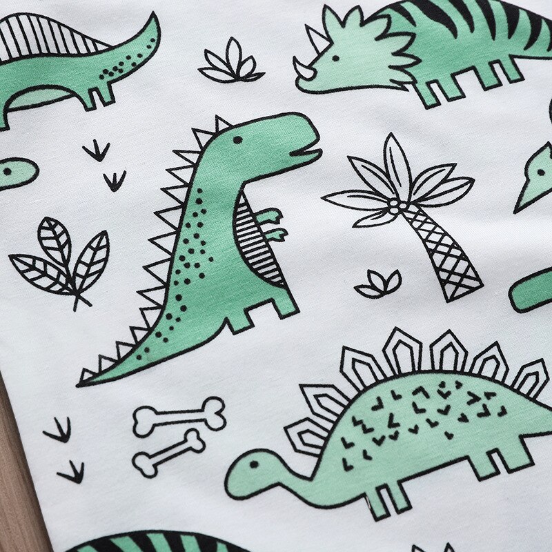 Pasgeboren Zuigeling Groene Dinosaurus Print Lange Mouwen Slaapzakken Hoed Sleepsacks Baby Jongens Meisjes Pasgeboren Slapen Envelop Baby