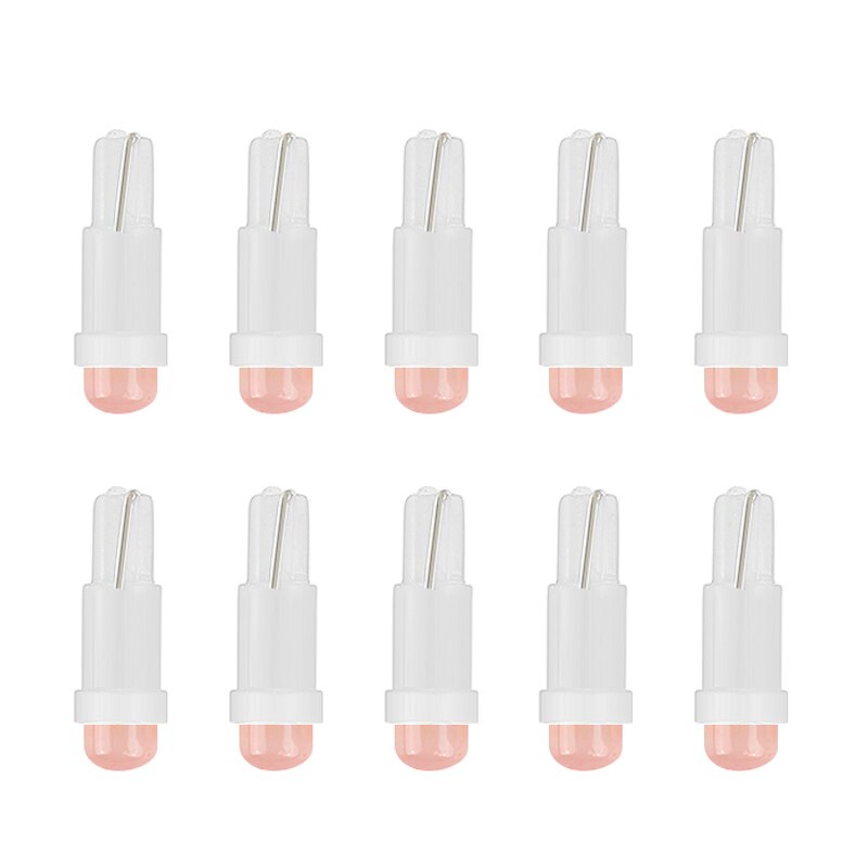 10PCS T5 COB 12V Led Car Interior Lights Dashboard Warming Indicator Wedge Auto Instrument Lamp Dash Indicator Light Panel Bulbs: Pink purple