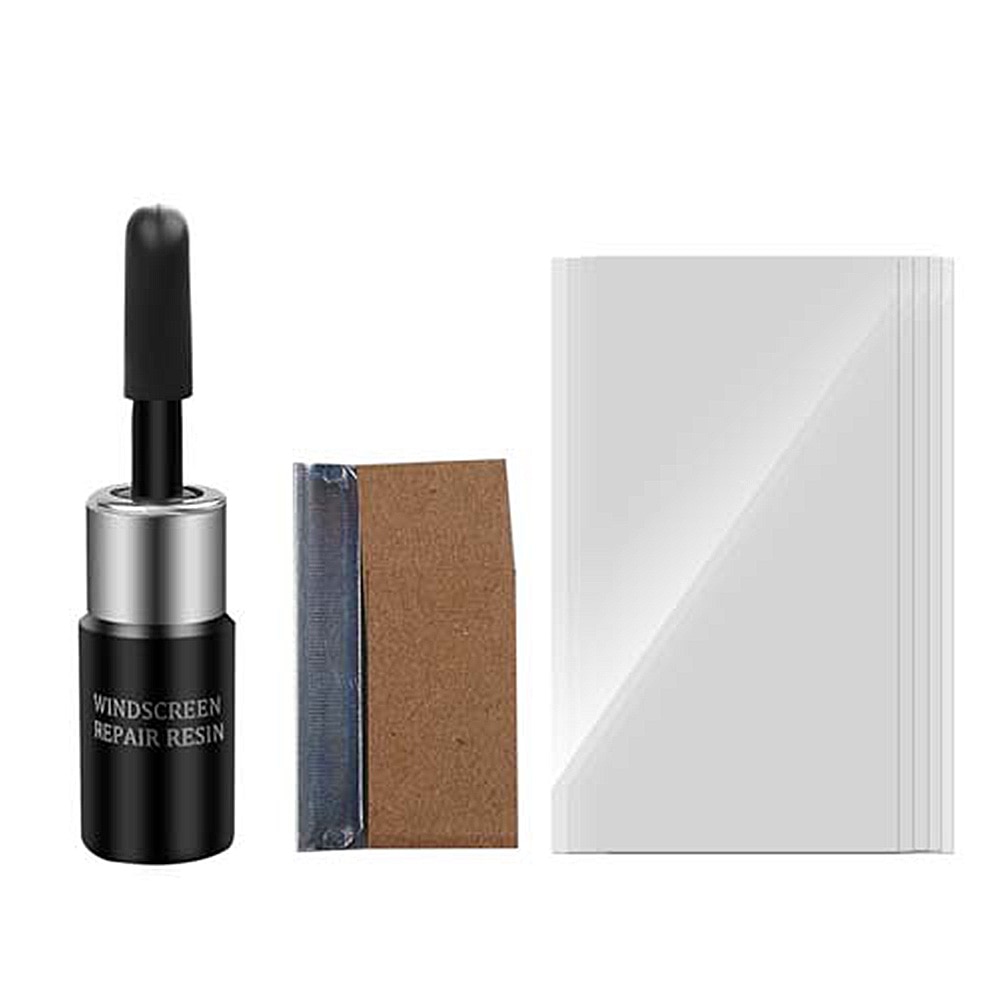 Automotive Glass Nano Repair Fluid Broken Glass Nano Repair Tool Set Black/ White Magic Windshield Repair Tool Kit 3