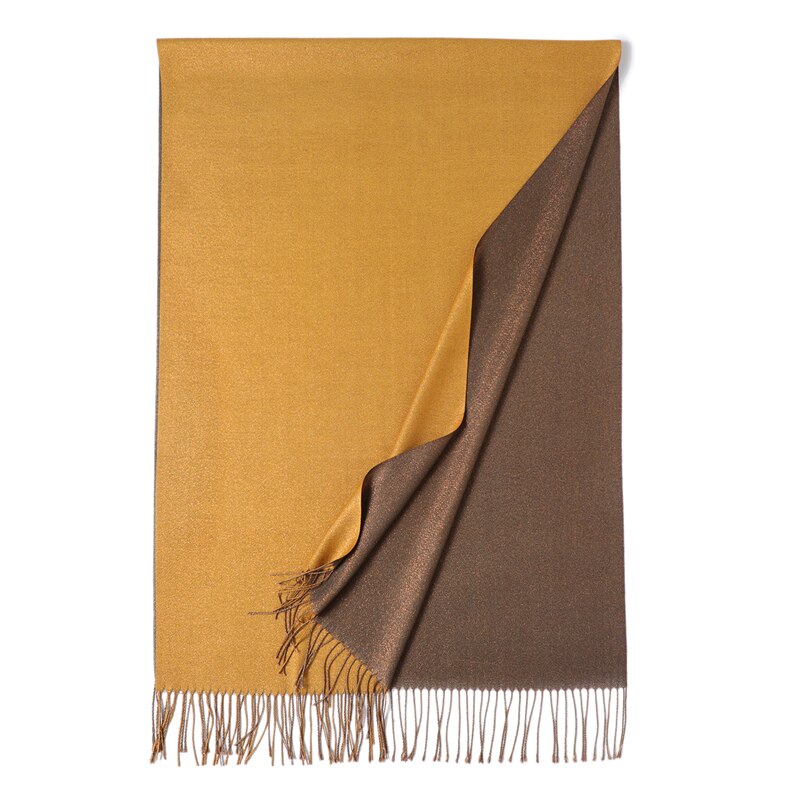 Talvihuivi naisille, yksivärinen, pashminan kaltainen kashmir, tupsuilla koristeltu, lämmin huivi, paksut shaalit ja kietaisut, kiiltävä, kaksipuolinen, bufanda