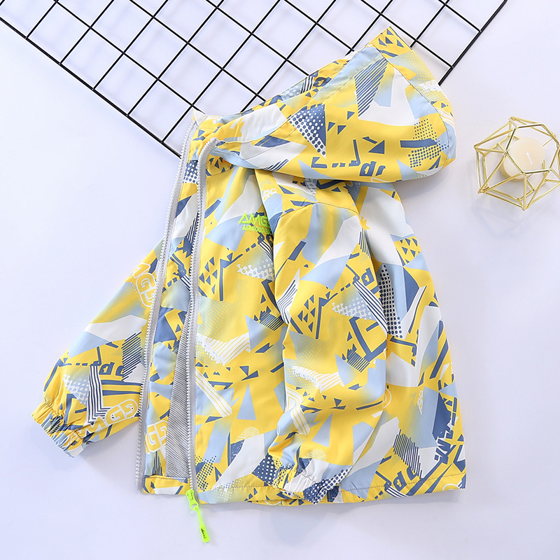 Boy's thin coat spring and autumn children's clothing 2022 windbreaker middle-aged children's tops jackets 4-12 years old