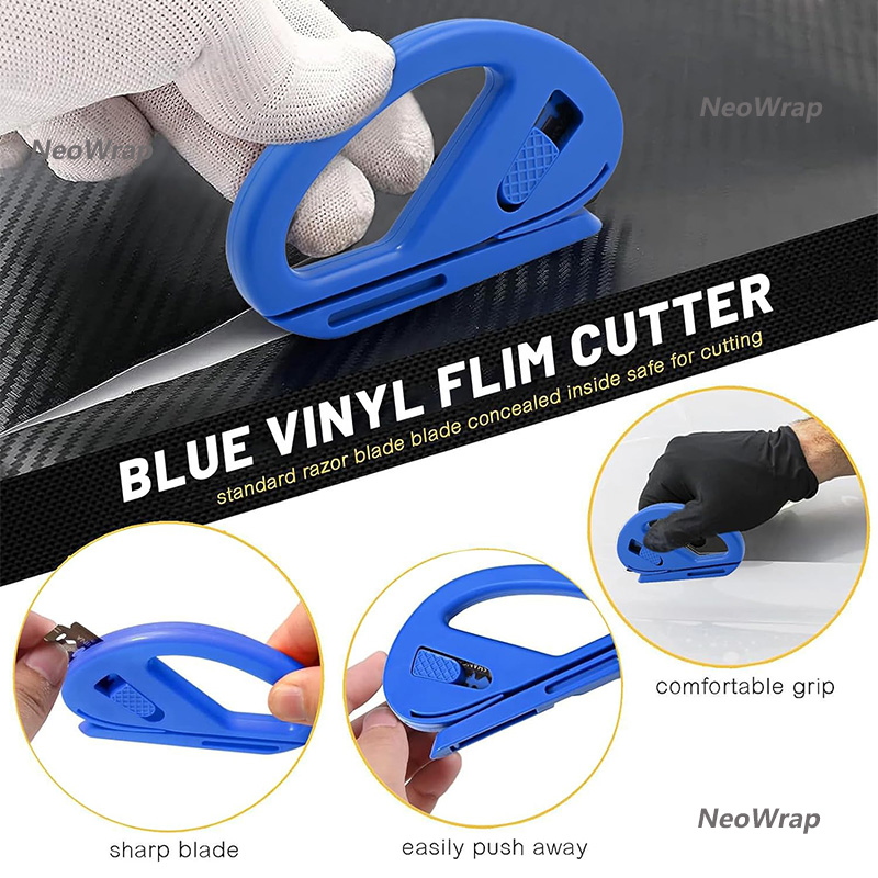 3Pcs Wrapping Paper Cutter Wrap Film Cutter Safety Paper Cutting Tool for Window Tint Car Wrap Craft Making