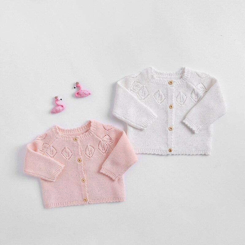 herbst kinder Kleidung Mädchen Pullover Casual Feste Langarm Baby Mädchen Gestrickte Häkeln Strickjacke Pullover Für Mädchen