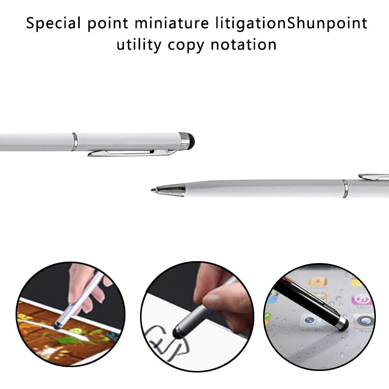 2Stck 2in1 Edelstahl Kapazitiven Touchscreen Stift für Iphone Samsung Huawei Xiaomi Ipad Tablette Telefon Malerei Schreiben Stift