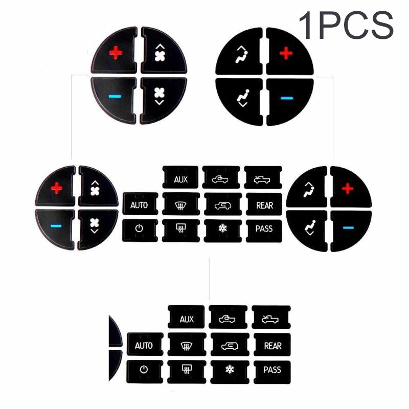 Interior Button Stickers Inner Decal A/C Set For Chevrolet GMC Tahoe Replacement
