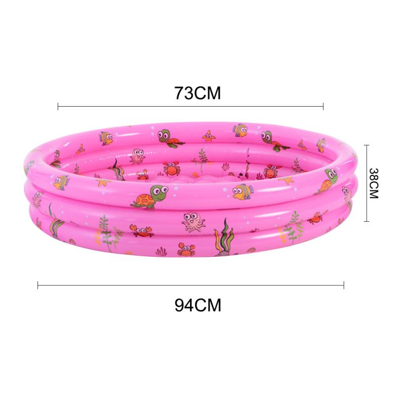 Verdickt Umwelt Freundliche PVC Aufblasbare Gedruckt Baby Kinder Schwimmen Pool Aufblasbare Runde Pool Wasser Spaß Spielzeug: pink 100cm