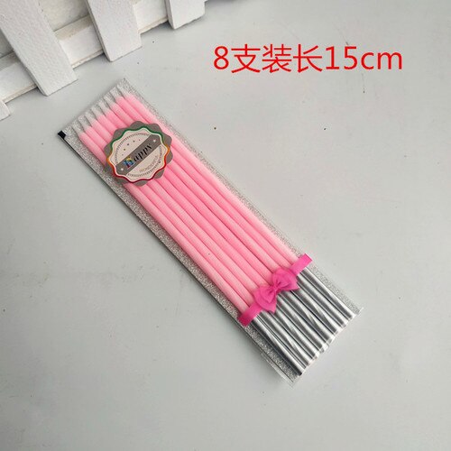 Birthday candles, colorful elongated thread happy birthday cake decoration, smokeless candles, dessert table layout: 2