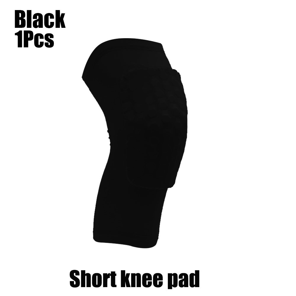 Genouillères de basket-ball, manchon en accent d'abeille, orthèse élastique, équipement de protection, rotule, mousse, support, volley-ball, 1 pièce: S / Bleu marine