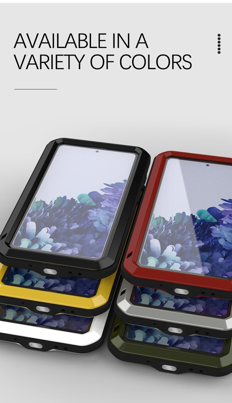 Do Samsung GALAXY S20 Fe Case miłość MEI Shock odporny na zabrudzenia wodoodporny metalowy pancerz pokrywa etui na telefony do Galaxy S20 FE 5G