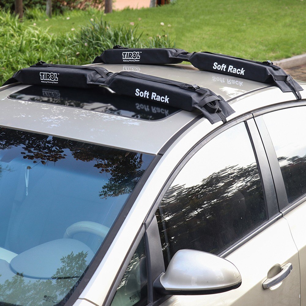 Universal Auto Soft Car Roof Rack Outdoor Rooftop Luggage Carry Load 60kg Baggage Easy Fit Removable 600D Oxford & PVC