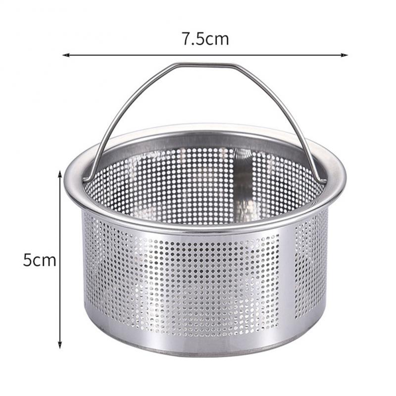 Kitchen Sink Filter Stainless Steel Mesh Sewer Sink Strainer Filter Bathroom Sink Strainer Drain Hole Filter Trap Waste Screen: MULTI