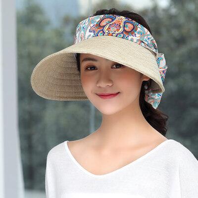 Ozyc naisten kesähatut naisille chapeu feminino visiirit lippis aurinko kokoontaitettava anti-uv hattu rantahatut naisille: 2