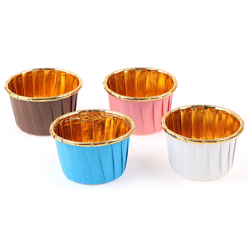 50 Stks/pak Cupcake Cupcake Liner Cakewikkels Bakvorm Bekerbak Cakevorm Papieren Bekers