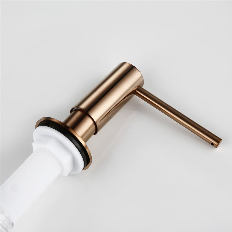 Built In Solid Brass Soap Dispenser Easy Installation - Well Built Brushed Rose Gold