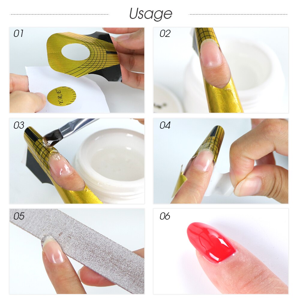10 stk french negle form gel negle forlængelse klistermærker til byggevejledning tips neglebygger gel lak akryl manicure værktøjer  be941
