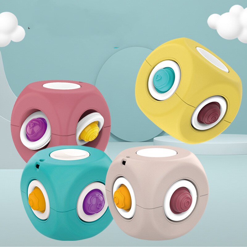 Fidget toys 2 in 1 fidget spinner pop leksaker bra fest favoriserar sensoriska poppar handsnurrar