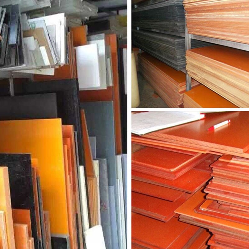 Espessura 3/5/8mm laranja vermelho isolação elétrica placa de plástico personalização & corte gravura processamento baquelite placa