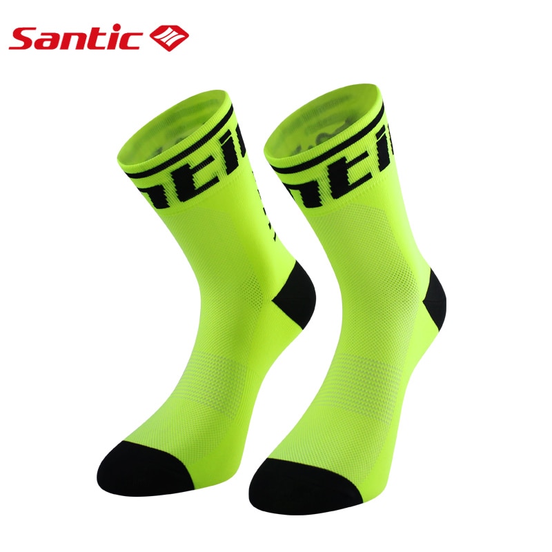 Santic-Calcetines de Ciclismo para hombre y mujer, medias transpirables antisudor para deportes al aire libre, colores 6C09054