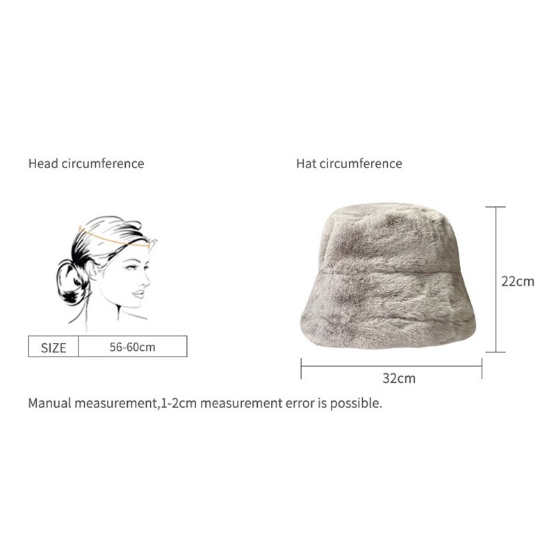 Vrouwen Emmer Hoed Winter Faux Fur Dikke Warme Pluche Hoed Visser Stijl Wilde Mode Oor Bescherming Comeforble