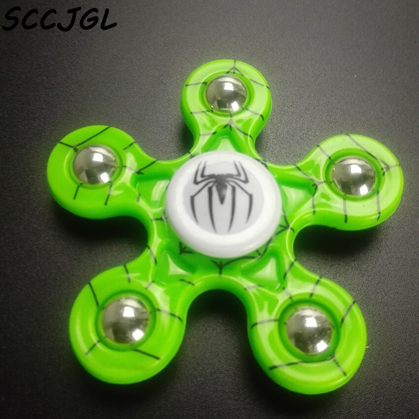 SCCJGL Toys Spider Pattern Hand Spinner Five Metal beads Fidget Spinner & fidgets Adults Children stress wheel autisms Toys