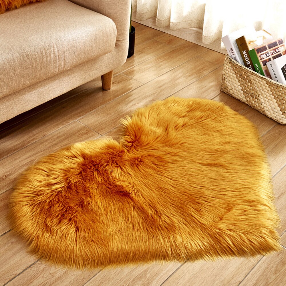 30x40cm dywan z długim włosiem miłość serce dywan sztuczna skóra owcza włochaty dywan forBedroom wystrój salonu miękka kudłata dywan do składania koc: 10