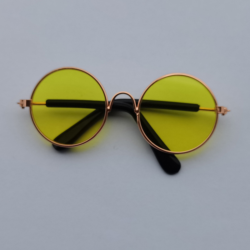 Jolies lunettes de soleil rondes Vintage pour chat, lunettes réfléchissantes pour petit chien, chat, Photos d'animaux de compagnie, produits pour animaux de compagnie, accessoires: L / Bleu