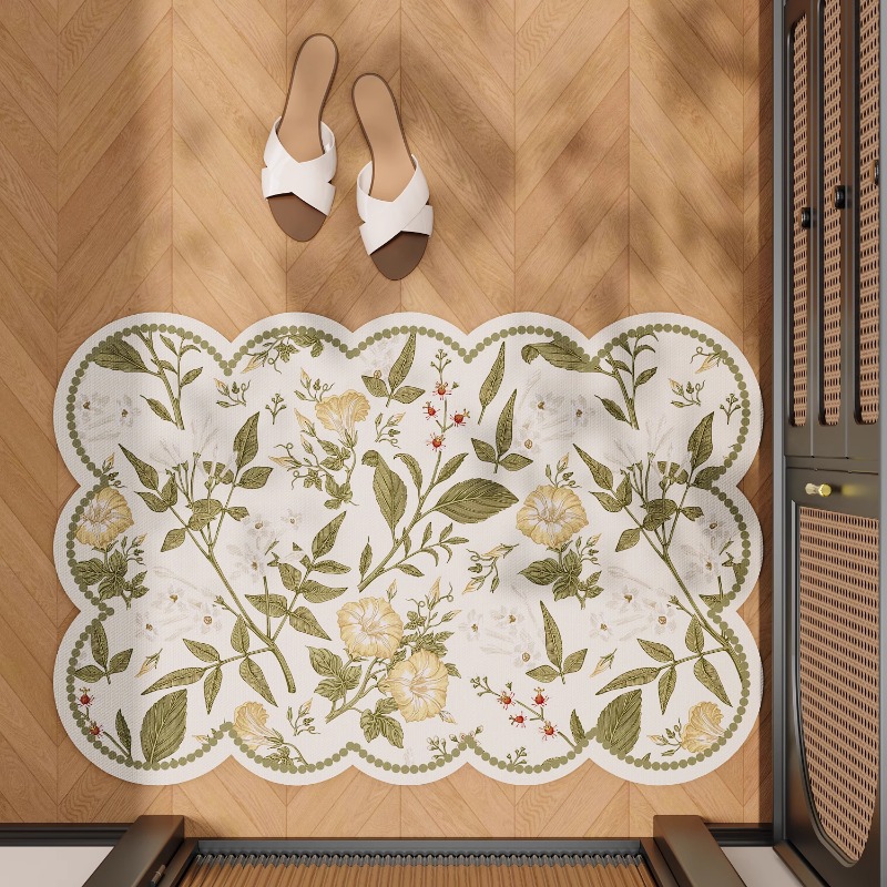 Bathroom floor mat, bathroom doorway, diatomaceous earth absorbent quick drying home floor mat, bathroom non slip carpet: 45x70cm / Yellow