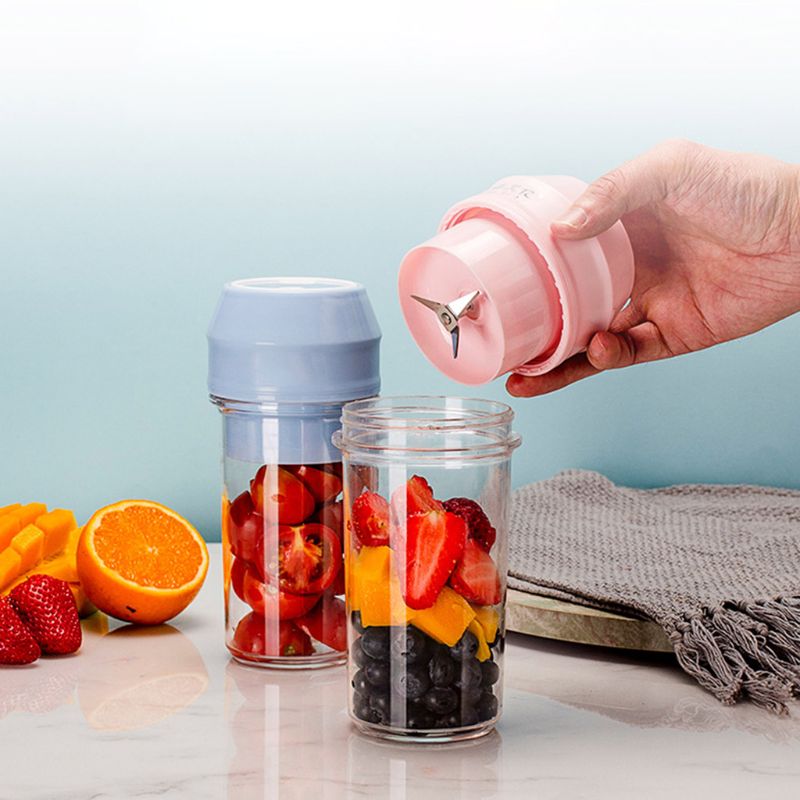 Mini blender bærbar personlig smoothie juicer mat frukt mikser 4 blader for hjemmekontor reiser