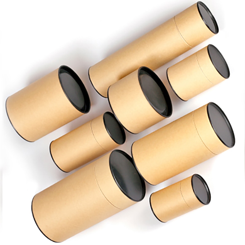 Xin Jia Yi Verpackung Braun Kasten Neue Kraft Papier Röhre Geburtstag Party Tee Kekse Koffer Papier Kann eco 5 Größen