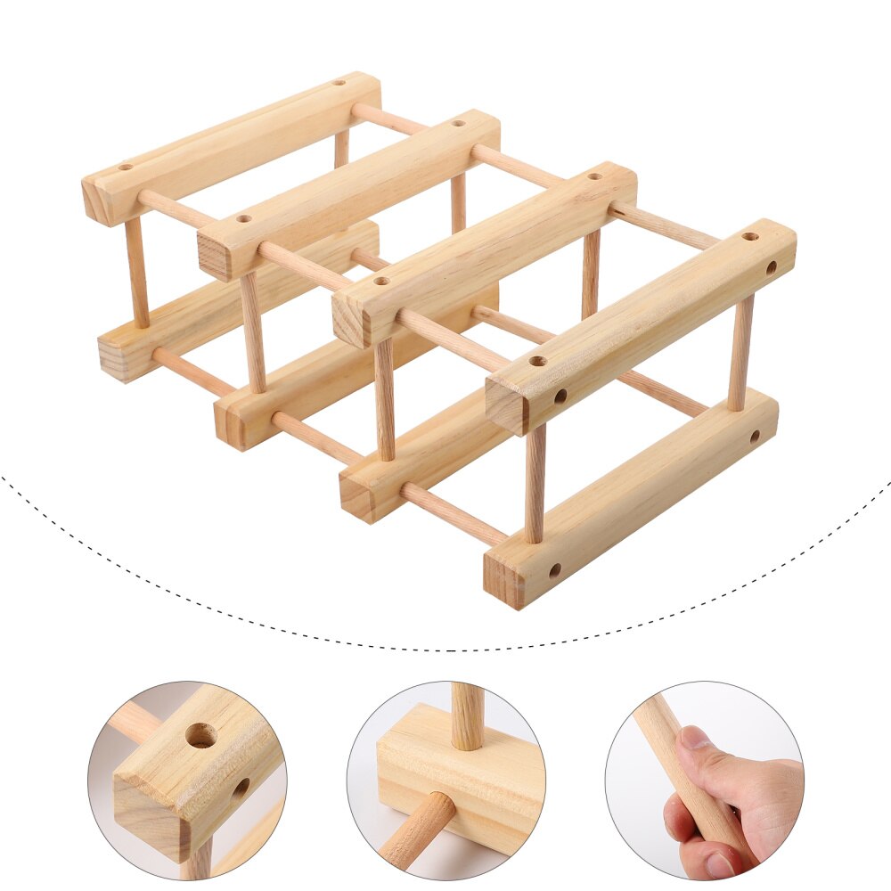 1Pc Wine Rack Solid Wood Modern Wine Organizer Wine Bottle Holders Red Wine Racks for Cellar