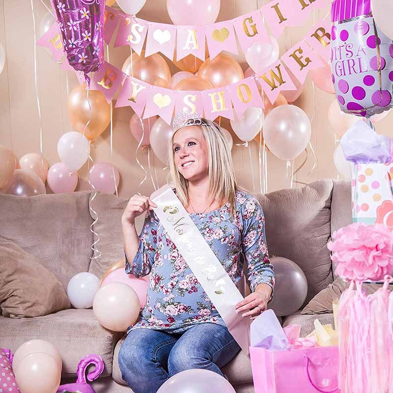 Strass mom mama Moeder Om Tiara Kroon voor Baby Shower verjaardagsfeestje geslacht onthullen zijn een jongen meisje Decoratie favor