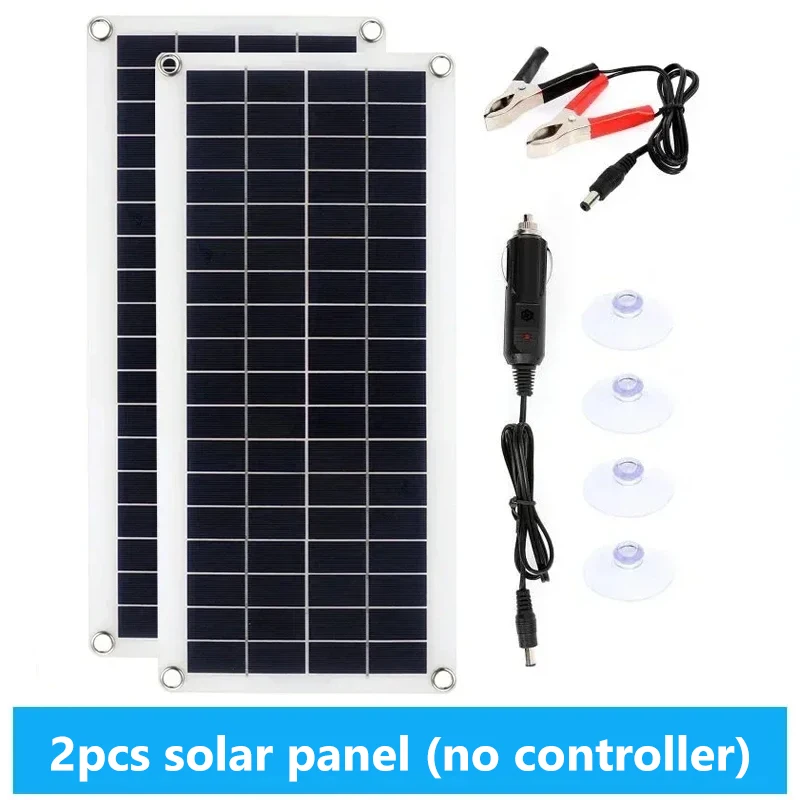 1000W Panel słoneczny 12V Ogniwo słoneczne 10A-60A Kontroler Panel słoneczny do telefonu RV Samochód MP3 Ładowarka PAD Zasilanie akumulatorowe na zewnątrz: Lawenda